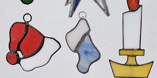 Stained Glass: 3D Star, Candle, or multiple Stockings and Hats