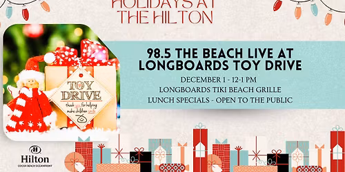 98.5 The Beach LIVE at Longboards Toy Drive