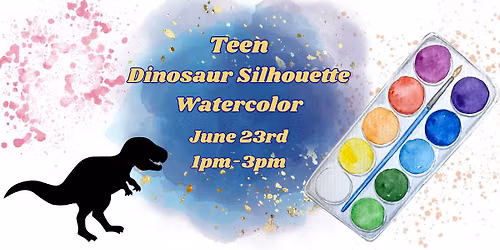 Dinosaur Silhouette Watercolor (Grades: 6-12)