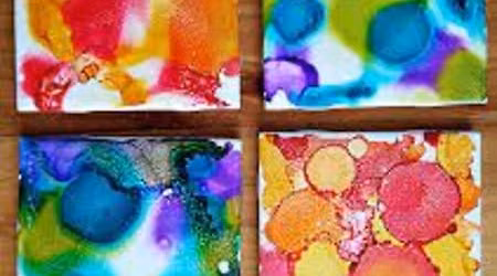 Alcohol ink Tile coasters