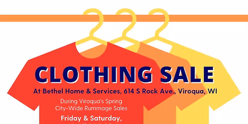 Clothing Sale at Bethel Home & Services