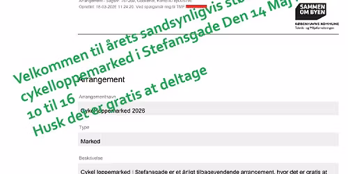 Cykelloppemarked i Stefansgade anno 2026