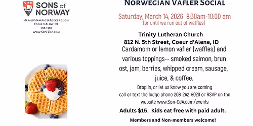 Norwegian Waffle Breakfast