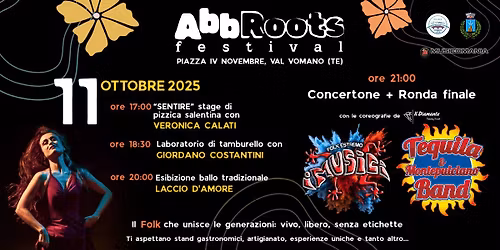 AbbRoots Festival - Sabato 11 Ottobre 2025 a Val Vomano (TE)