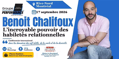 Conf\u00e9rence Benoit Chalifoux