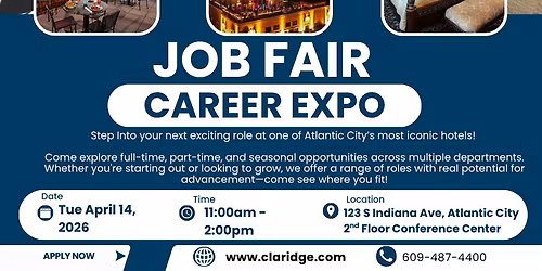 Claridge Career Expo: Full-Time, Part-Time & Seasonal Hiring