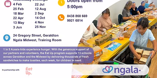 Volunteer Sandwich Making Sessions 2026