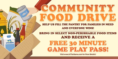 Food Drive at In The Game