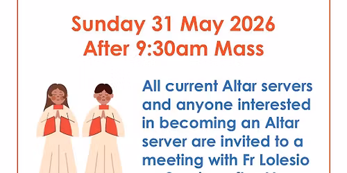 Altar Servers Meeting