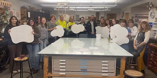 Hang12 Parking Garage Art Red Ribbon Celebration