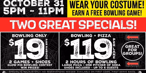 Halloween Bowling Night at Mid County Lanes