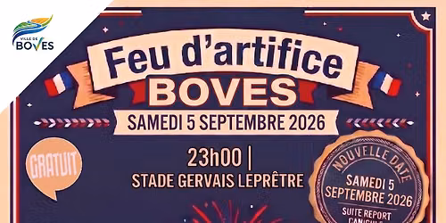 \ud83d\udce2 Feu d'artifice ! Nouvelle date ! \ud83d\udce2