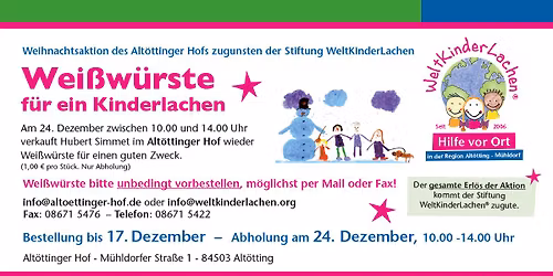 Wei\u00dfw\u00fcrste f\u00fcr ein Kinderlachen