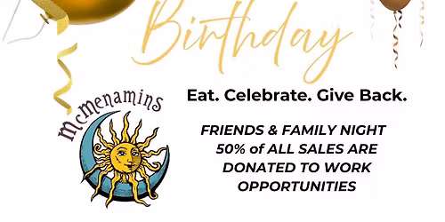 Eat, Celebrate & Give Back \u2013 McMenamins Fundraiser for Work Opportunities