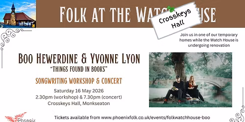 Watch House Folk: Boo Hewerdine & Yvonne Lyon (WORKSHOP & GIG)