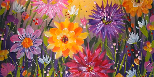 Dahlia Painting workshop at Yalham Hayes Flower Farm