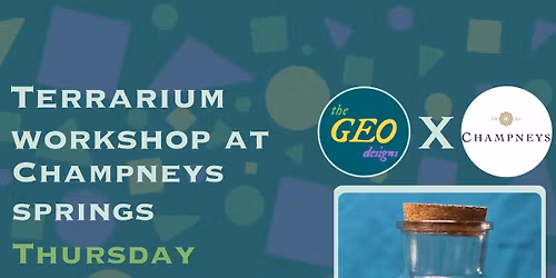 Terrarium Workshop At Champneys Springs Ashby On 16th April 5pm-7pm