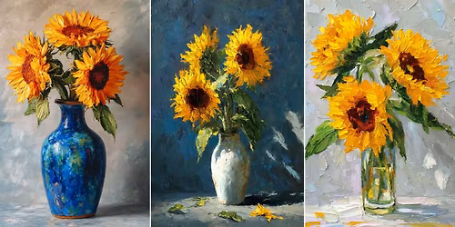 Golden Petals | Painting with a Palette Knife | Mother's Day Edition