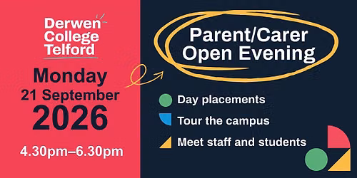 Derwen College Telford - Open Evening - Monday, 21 September 2026