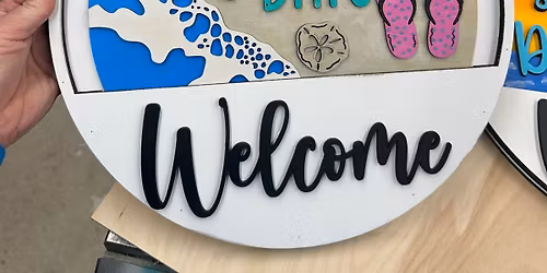 3-D Interchangable Welcome Sign Class with Bulldog Creations