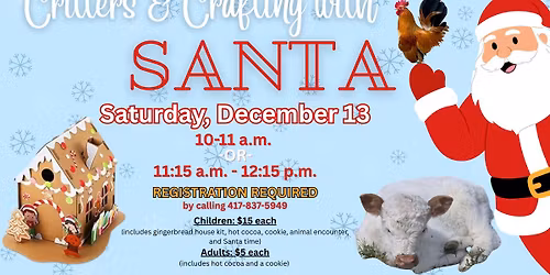Critters & Crafting with Santa \ud83d\udc13\ud83c\udf85