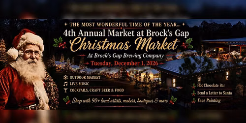 4th Annual Market at Brock's Gap Christmas Market