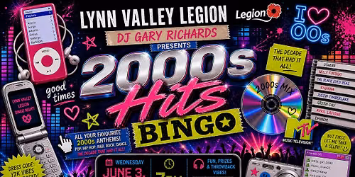2000s Hits Bingo at the Lynn Valley Legion!
