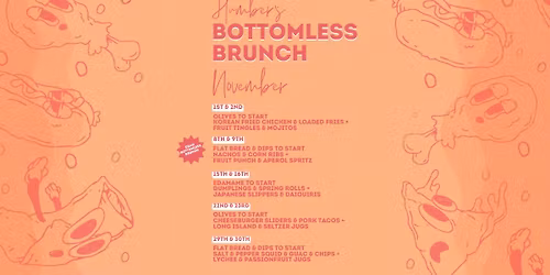 BOTTOMLESS BRUNCH: SALT AND PEPPER SQUID & GUAC AND CHIPS + LYCHEE & PASSIONFRUIT JUGS