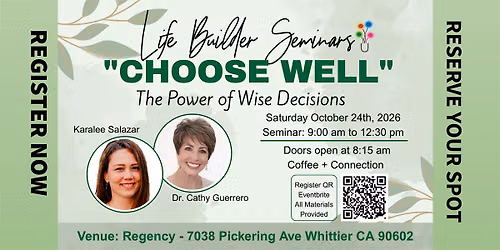 CHOOSE WELL \u2013 The Power of Wise Decisions
