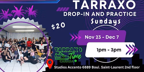 \ud83c\udf89Tarraxo Drop-In and Practice SUNDAYS \ud83c\udf89
