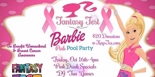 Barbie's Pink Pool Party For Breast Cancer Awareness At The Marker