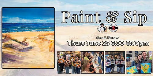 Paint & Sip at 5th St Alley \u201cSea & Dunes\u201d