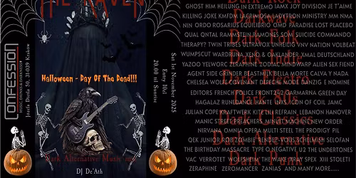 THE RAVEN Confession Club Krakow - DARK ALTERNATIVE MUSIC - HALLOWEEN  GOTH  POSTPUNK PUNK   ELECTRO