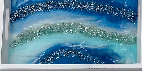 Arts Bonita - Resin and Glass Serving Tray