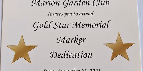 Gold Star Memorial Marker Dedication