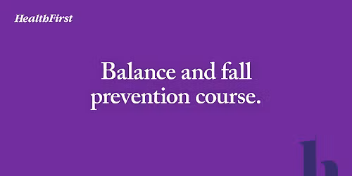 Balance and fall prevention course.