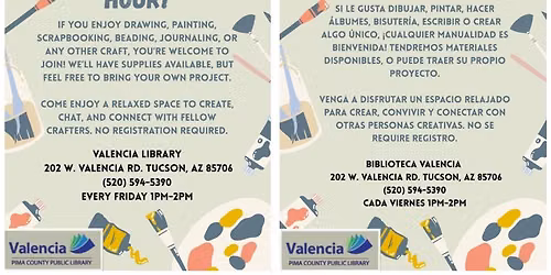 Adult Crafty Hour  |  Hora de Manualidades para Adultos