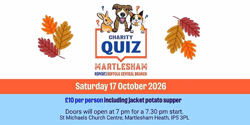 RSPCA Martlesham Charity Quiz Night