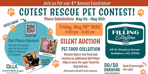 4th Annual AWL Cutest Rescue Pet Photo Contest IN-PERSON VOTING