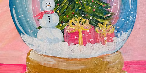 Winter Wonderland Globe! Holiday Family Paint Class. Painted. Studios Folsom Palladio