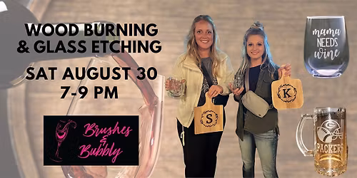 Wood Burning & Glass Etching Class