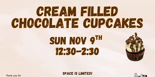 Cream Filled Chocolate Cupcakes