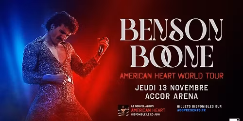 Benson Boone \u2022 Accor Arena, Paris \u2022 13 novembre 2025