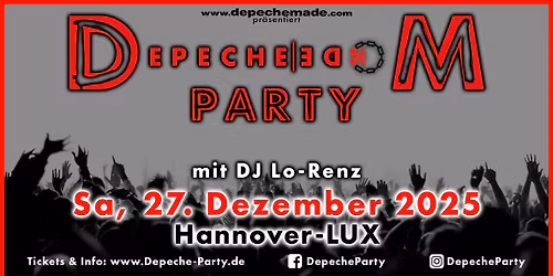 Depeche Mode Party LUX 27.Dez by Depeche Party DJ Lo-Renz 2025 AUSVERKAUFT