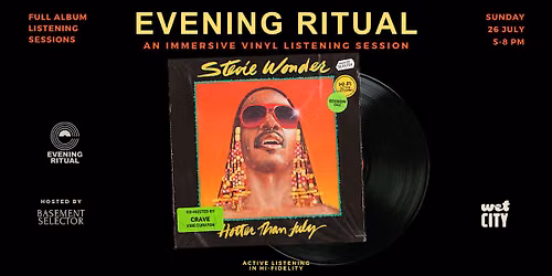 STEVIE WONDER - Evening Ritual - Vinyl Listening Session