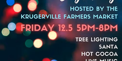 Krugerville CHRISTMAS TREE LIGHTING Market 12\/5 \ud83c\udf84\ud83c\udf85\ud83c\udffc