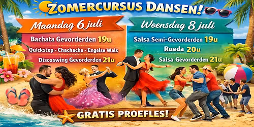 Danslessen Discoswing, Bachata, Salsa, Rueda, Quickstep, Engelse Wals en Chachacha