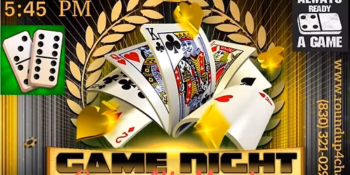 RoundUp4Charity Event - Monday Game Night