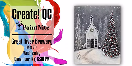 SOLD OUT Paint Nite at Great River Brewery: Christmas Chapel