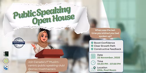 Step Into the Spotlight: Join the Ottawa Muslim Speakers Club Open House!
